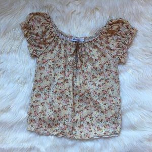 Younigue Off the Shoulder Floral Top
